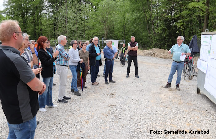 Spatenstich zum Neubau Trinkwasserhochbehälter Sallenjagen Karlsbad