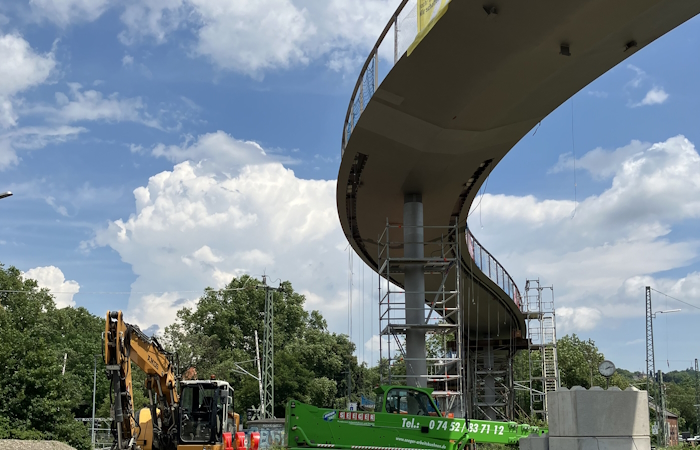 Ingenieurbau Radbrücke West Tübingen