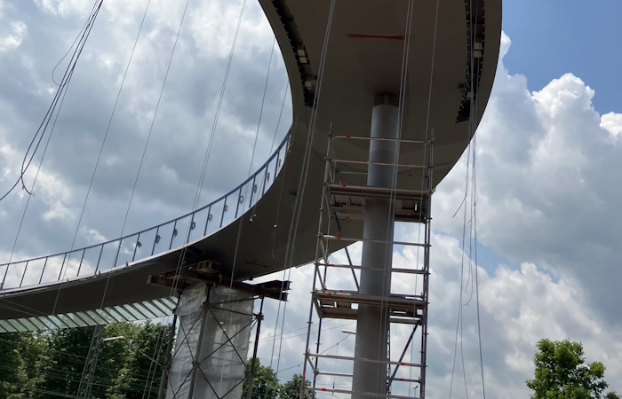 Ingenieurbau Radbrücke West Tübingen